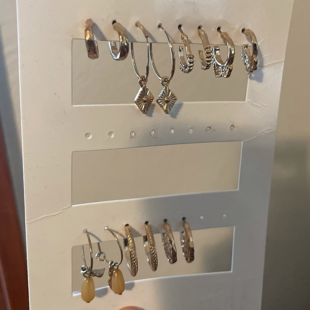 Gold Earring hoop multi pack